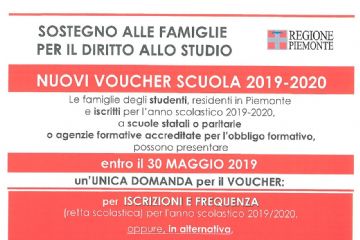 NUOVI VOUCHER SCUOLA 2019-2020