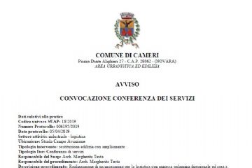 Avviso convocazione conferenza dei servizi