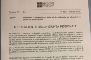 ORDINANZA DI SOSPENSIONE DELLE ATTIVITA&#39; DIDATTICHE ED EDUCATIVE NEI GIORNI 2 E 3 MARZO 2020