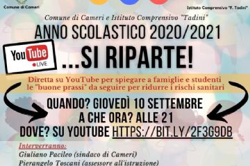 SCUOLA: DIRETTA SU YOUTUBE CON TUTTE LE &quot;INFO&quot; PER FAMIGLIE E STUDENTI