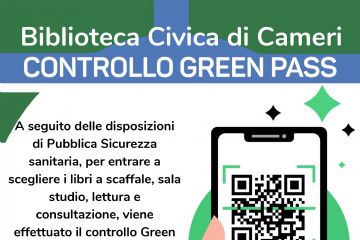 Green Pass per accesso alla Biblioteca Civica di Cameri