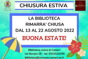 Chiusura estiva della Biblioteca civica