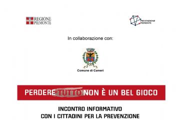 PERDERE TUTTO NON &#200; UN BEL GIOCO – INCONTRO INFORMATIVO RIVOLTO ALLA POPOLAZIONE