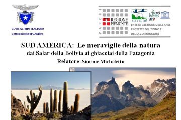 SUD AMERICA: Le meraviglie della natura. Relatore: Simone Micheletto