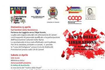 Iniziative culturali in occasione della celebrazione del XXV Aprile