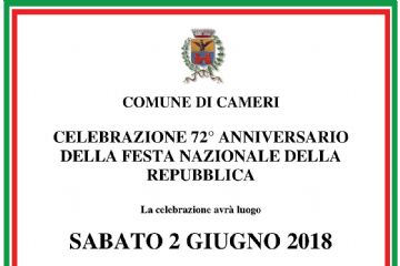 Celebrazione Festa della Repubblica - 2 Giugno 2018