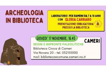 Cameri - Archeologia in Biblioteca con Gloria Carraro // per bambini 7-10 anni